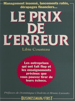 cover image of Le prix de l'erreur